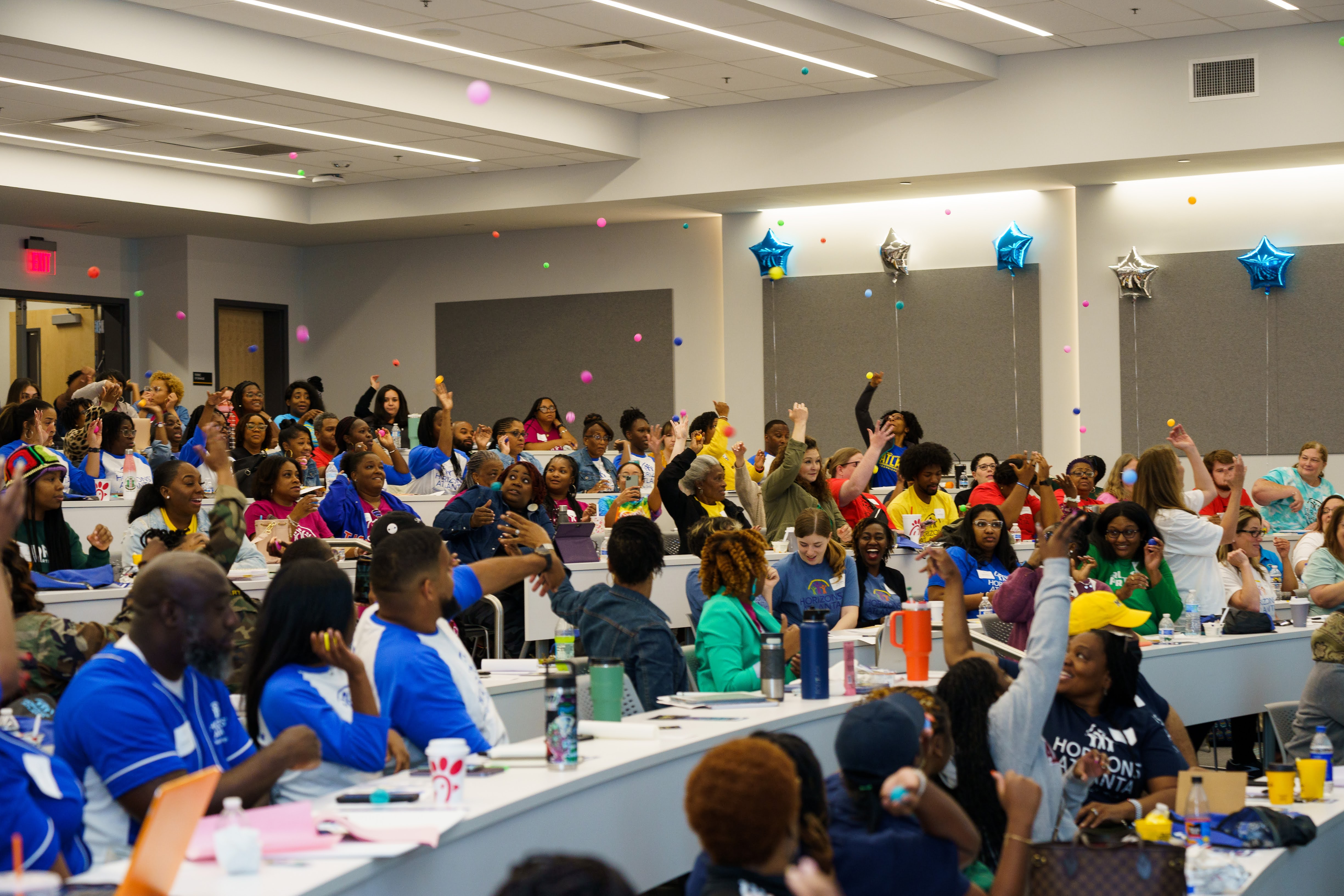 A full classroom of Teachers at KSU for professional learning day
