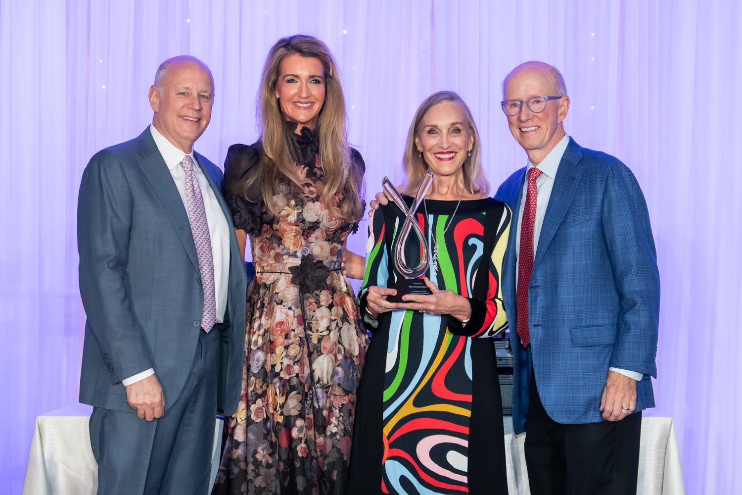 Event Chairs Jeffrey Sprecher and Kelly Loeffler along with honorees Mary and John Brock